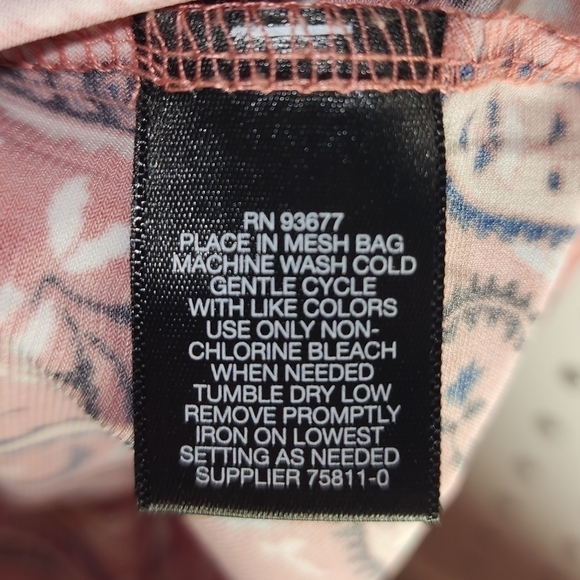 Liz Claiborne Career XXL Cap Sleeve Dusty Rose Paisley - Picture 2 of 7